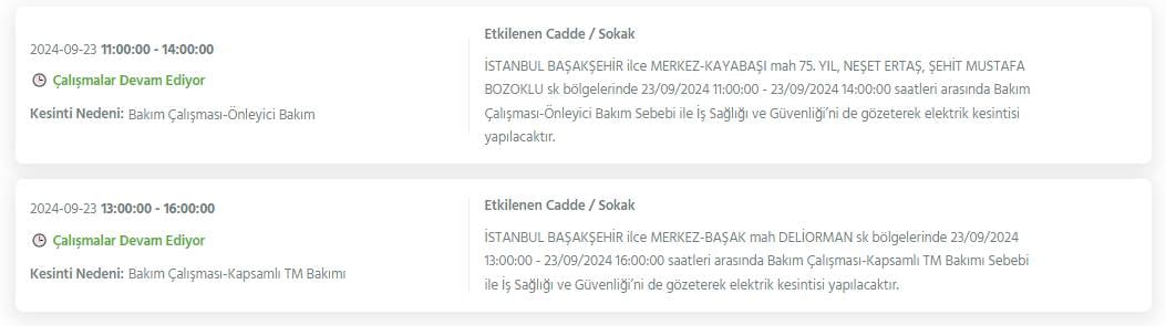 BEDAŞ duyurdu! İstanbul'un 22 ilçesinde elektrik kesintileri yaşanacak 22